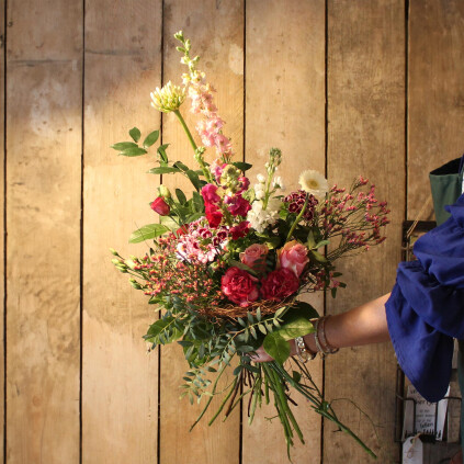 Boeket op kleur afbeelding