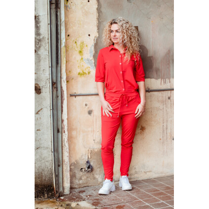 Trouser Relax Basic Travel Red afbeelding